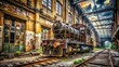 © kittipon - gritty industrial locomotive abandoned urban decay