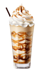 Sticker - PNG Ice cappuccino cream whipped cream beverage.