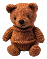 Canvas Print - PNG Bear toy knitted plush.