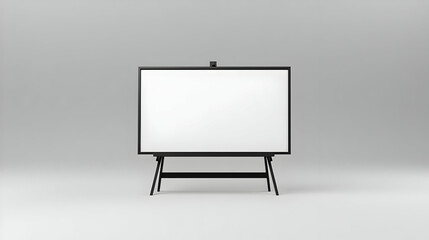 Wall Mural - Blank Whiteboard on Easel Stand for Presentation Meeting or Conference