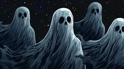 Spooky Ghosts in the Night Sky