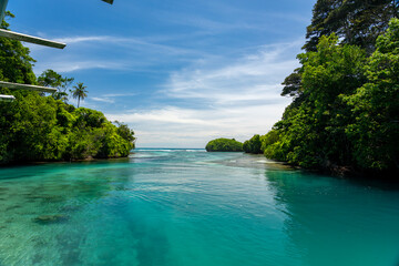 adventure, beach, blue, blue sky, caribbean, clouds, coast, coastline, crystal clear water, eco-tourism, exotic, green foliage, holiday, island, jungle, landscape, lush vegetation, maldives, nature, o