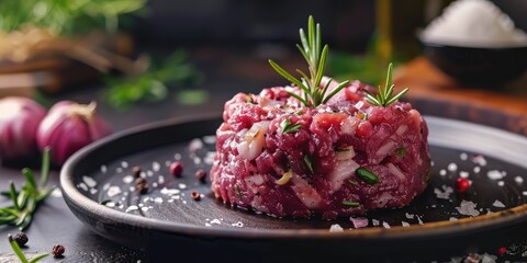 Wall Mural - Tartare: A Delectable Beef Treat