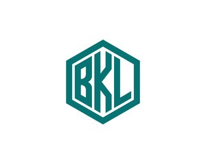 Canvas Print - BKL logo design vector template. BKL