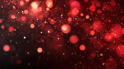 Wall Mural - This abstract festive background showcases shimmering red bokeh, creating a warm and inviting ambiance perfect for holiday events and joyful moments