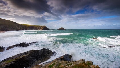 storm over the sea