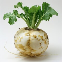 Canvas Print - Bunch of green vegetables sitting on a white surface.