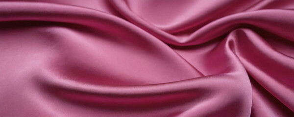 Wall Mural - Pink Satin Fabric Texture