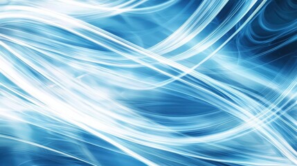 Wall Mural - Abstract Blue and White Swirling Lines Background