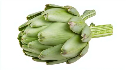 A green vegetable with a stem and a leafy top