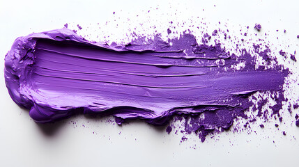 purple ink brush stroke, purple brush isolated on white background