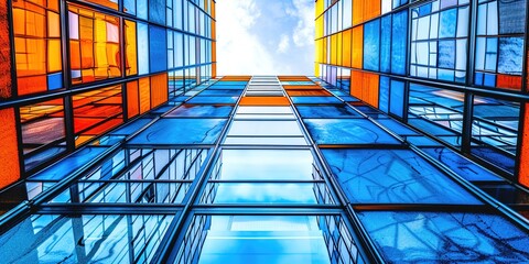 Canvas Print - glass building