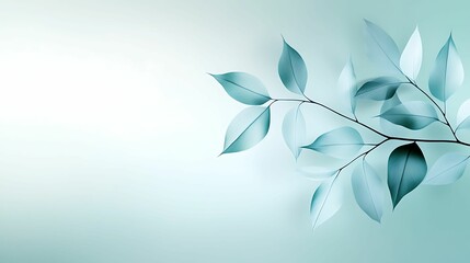 Wall Mural - Tranquil Forest Ambiance - First Person View of Serene Natural Setting with Soft Light Filtering Through Leaves in High Detail Digital Painting on Pastel Background