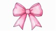 © CrazyJuke - Explore the charm of delicate watercolor art showcasing a pink ribbon bow, perfect for adding elegance to any design.