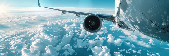 Poster - Airline Aircraft Soaring Through the Clouds