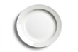 © ImronDesign - White empty plate isolated on white background with clipping path, top view, flat lay, ai