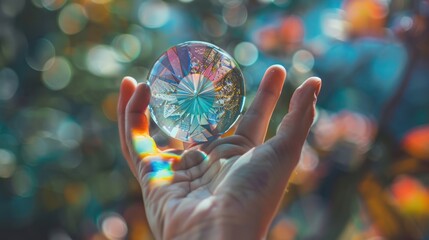 Crystal Ball Holding the World