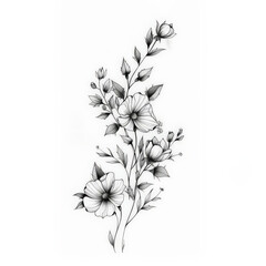  flower, nature, floral, vector, rose, flowers, spring, tulip, plant, leaf, blossom, summer, illustration, drawing, design, poppy, beauty, pattern, decoration, bud, art, sketch, color, red, card