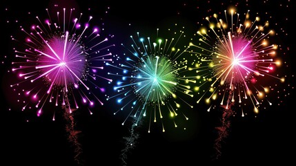 Wall Mural - Colorful Fireworks Display