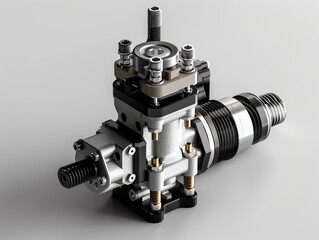 A 3D render of a UTV fuel pressure regulator