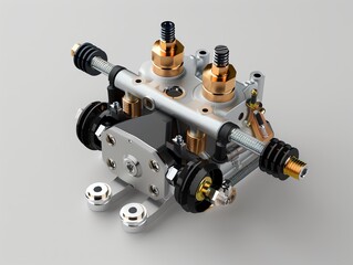 A 3D render of a UTV fuel pressure regulator