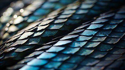 Canvas Print - a close up of a blue and black scales. 