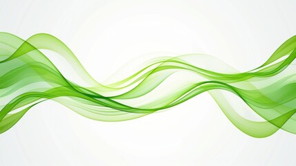 Wall Mural - Abstract Green Waves