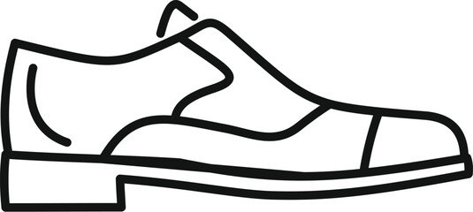 Wall Mural - Simple vector of a dress shoe, representing style and professionalism