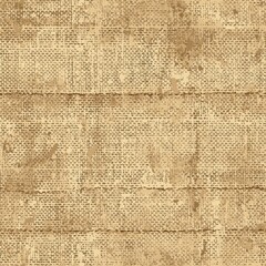 Poster - seamless pattern of rustic burlap with simple stitching details