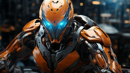 Creative futuristic robot desktop wallpaper