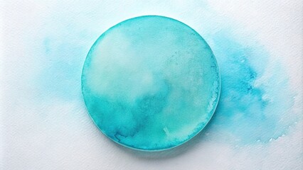 Wall Mural - abstract acrylic circle on watercolor background