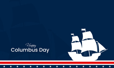 Wall Mural - Happy Columbus Day. Columbus Day celebration background design. Vector illustration