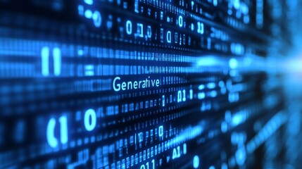 generative ai code in blue