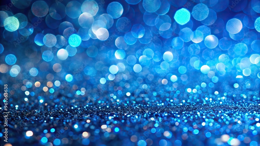 Abstract blue glitter background with defocused lights Forced ...