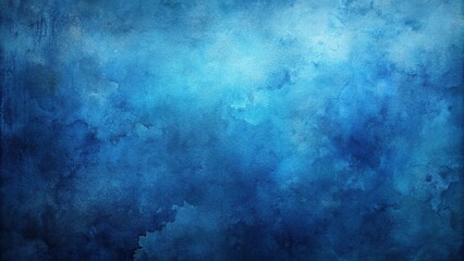 Abstract dark blue watercolor background with texture forced perspective