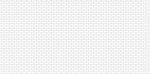 Wall Mural - White brick wall seamless background. Modern style. Vector illustration. Abstract overlay. Dirty and damaged backdrop.