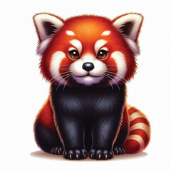 Canvas Print - Cute Red Panda Vector Cartoon illustration