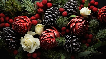 Festive botanical background