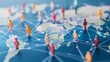 © pornthip - Global Network Connection  People on World Map  Interconnectedness Concept