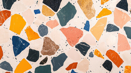 Wall Mural - Terrazzo Floor with Colorful Fragments