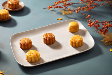 Sticker - Mid-Autumn Festival, mooncakes.