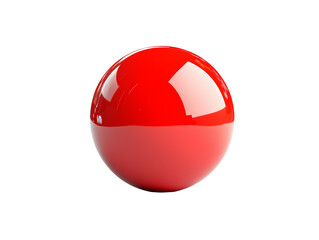glossy red sphere with reflection on a black background