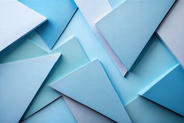 Wall Mural - abstract geometric shapes in shades of blue