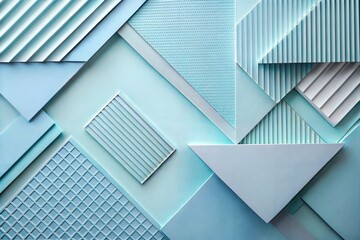 Wall Mural - abstract light blue geometric pattern with modern design