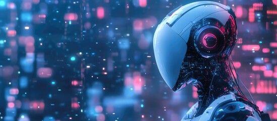 Wall Mural - using ai technology for business development in cloud computing featuring smart robotics and transfo