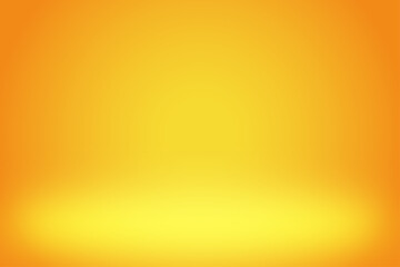 Wall Mural - empty 3d studio room background in orange gradient color,smooth blur background like in a room with 