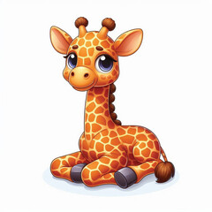 Sticker - Cute Giraffe Vector Cartoon illustration