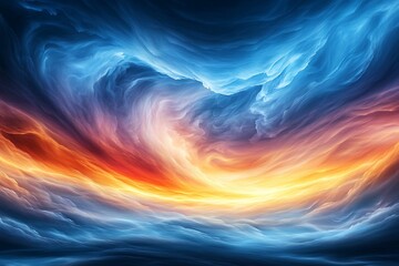 Wall Mural - Enchanting Fantasy Sunset Painting with Vibrant Rays and Dramatic Sky in Tilt Perspective - High Detail and Clarity Enhanced by Clear Light and Sharp Focus