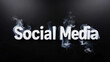 © Erlinda - social media word made of smoke on black background