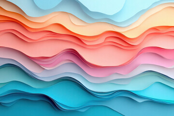 Wall Mural - multicolor paper craft background